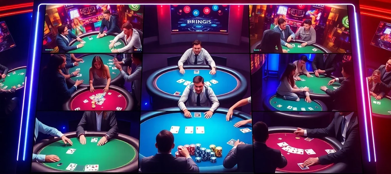 Engaging image showcasing Pokerbros clubs with players enjoying fast-paced online poker action across various game rooms.