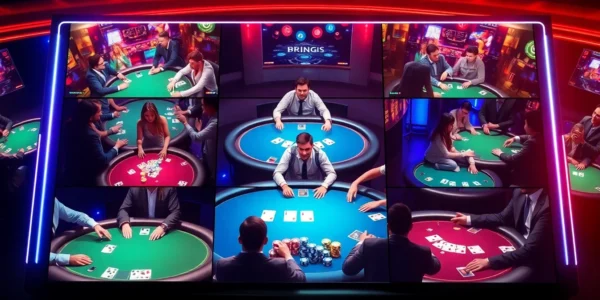 Engaging image showcasing Pokerbros clubs with players enjoying fast-paced online poker action across various game rooms.