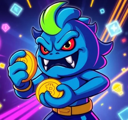 Dynamic image of Angry Pepe Coin representing a powerful meme token with GambleFi features and