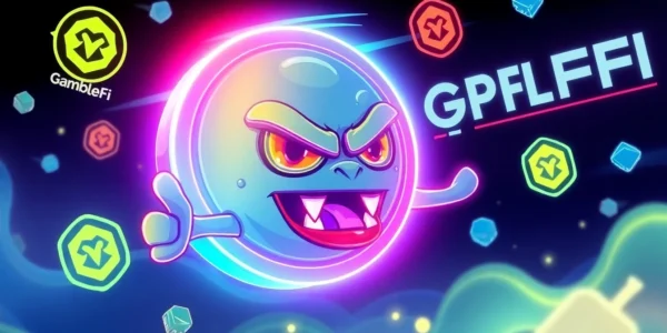 Engaging image showcasing Angry Pepe Coin with multi-chain icons and GambleFi elements,