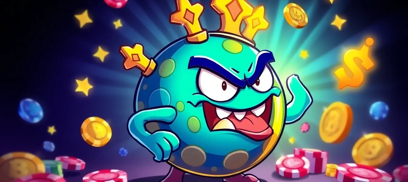 Engaging image showcasing Angry Pepe Coin with blockchain elements and gambling themes to
