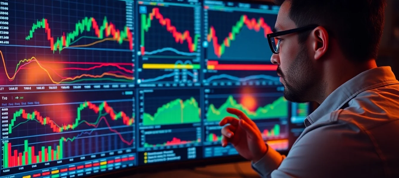 Trading view platform showcasing real-time market charts for traders and investors analysis