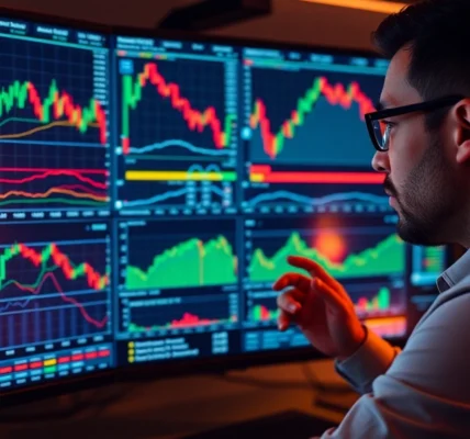Trading view platform showcasing real-time market charts for traders and investors analysis