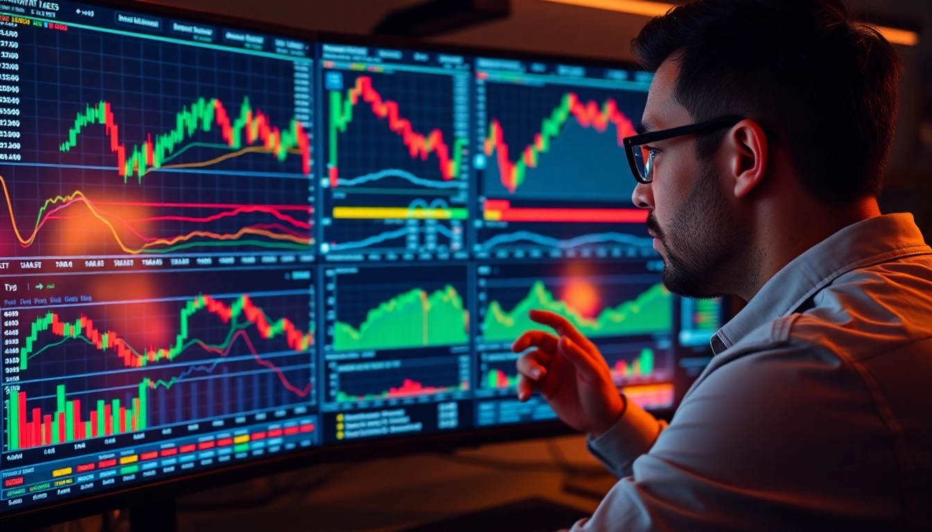 Trading view platform showcasing real-time market charts for traders and investors analysis