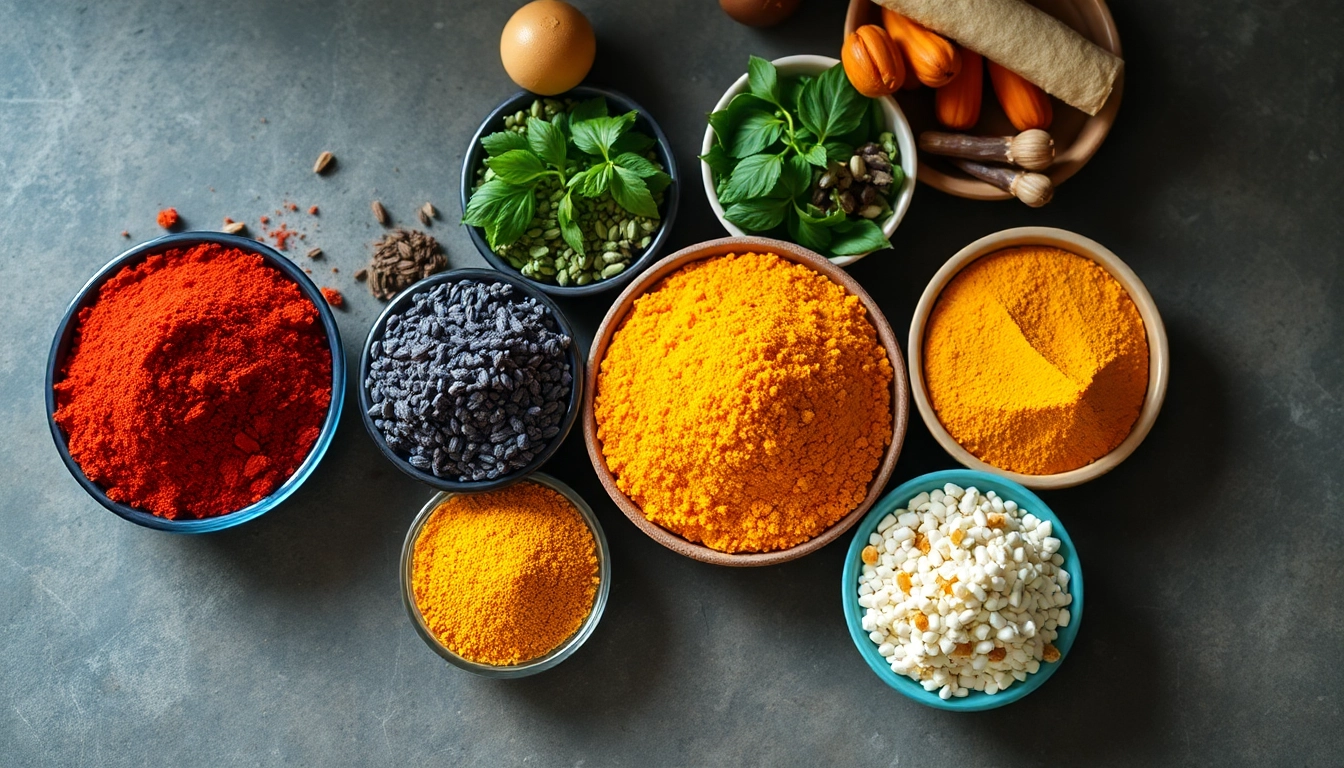 Wholesalers showcasing an array of colorful spices and herbs for bulk purchase, emphasizing